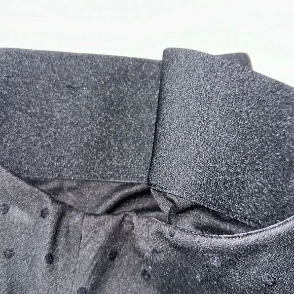 maurices M Black Fitted Elasticized High Waistband Velvet Polka Dot Pencil Skirt - Picture 10 of 11